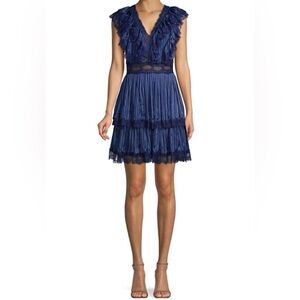 Alice + Olivia Blue Dress Silk Blend